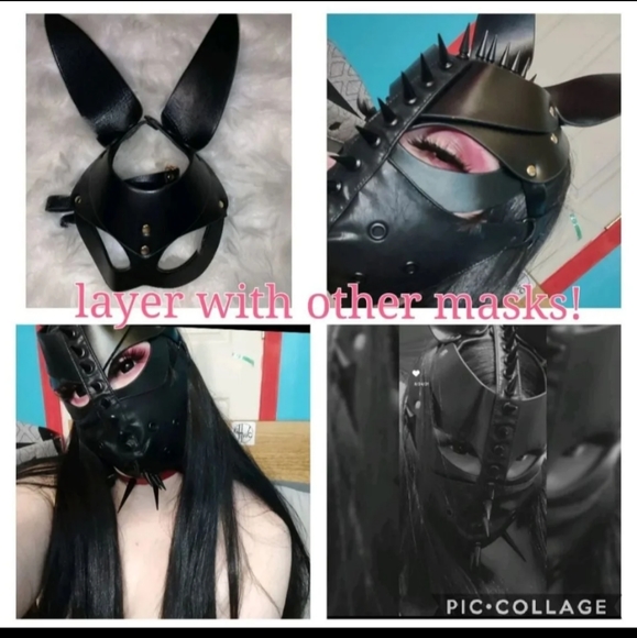 Pc leather bad bunny mask festival/photo shoot - Picture 8 of 10
